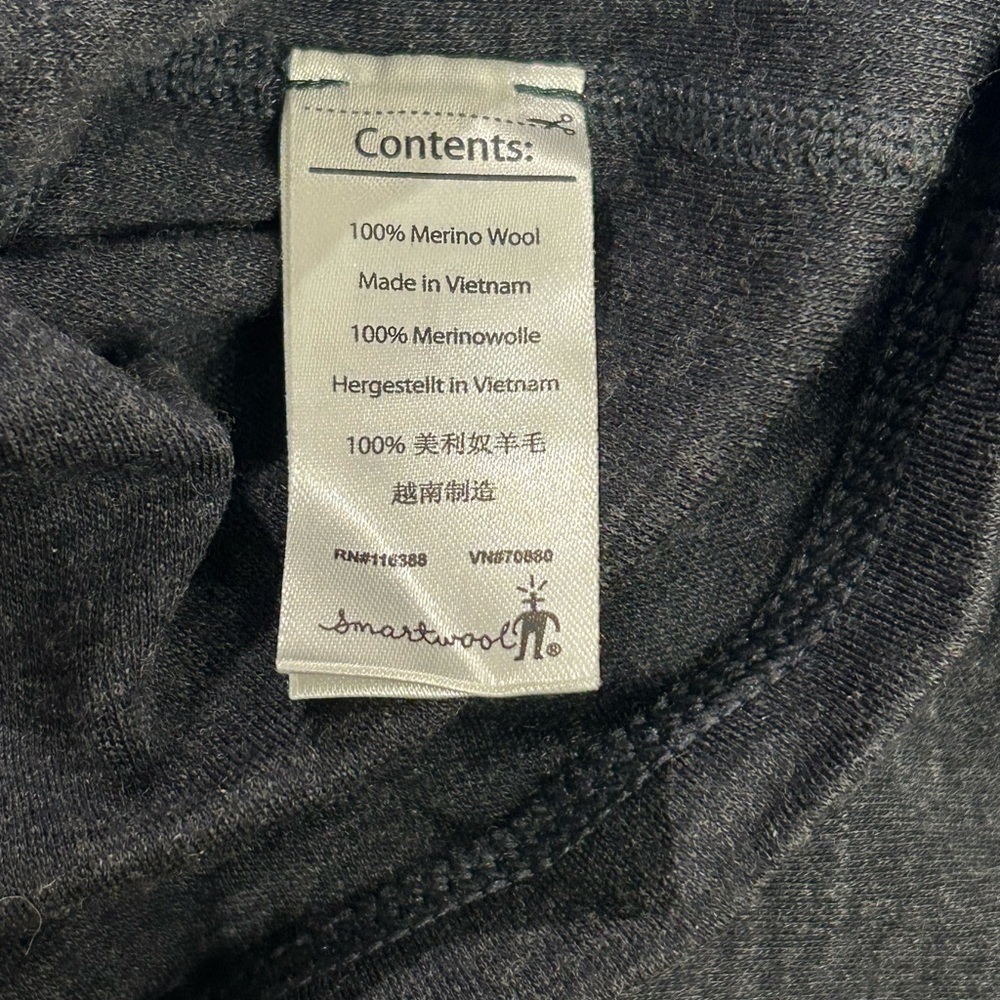 Smartwool Men's charcoal Quarter-Zip Long Sleeve Pullover XL - Picture 6 of 6